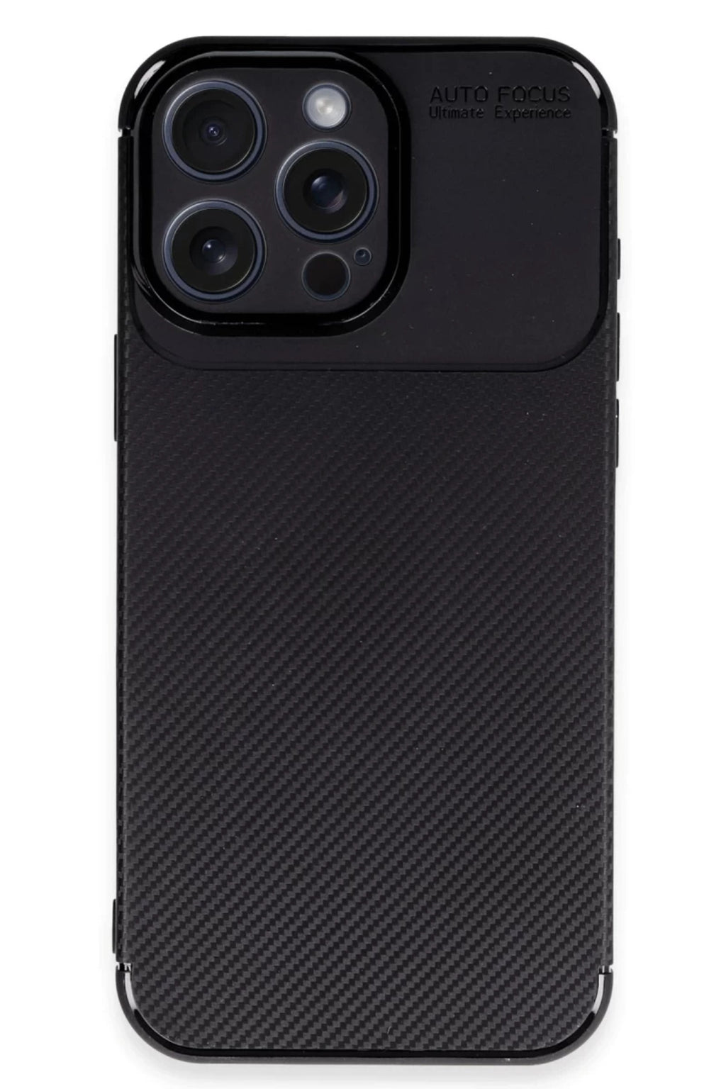 Apple iPhone 16 Pro Uyumlu Kılıf Auto Focus Karbon Kapak - Siyah