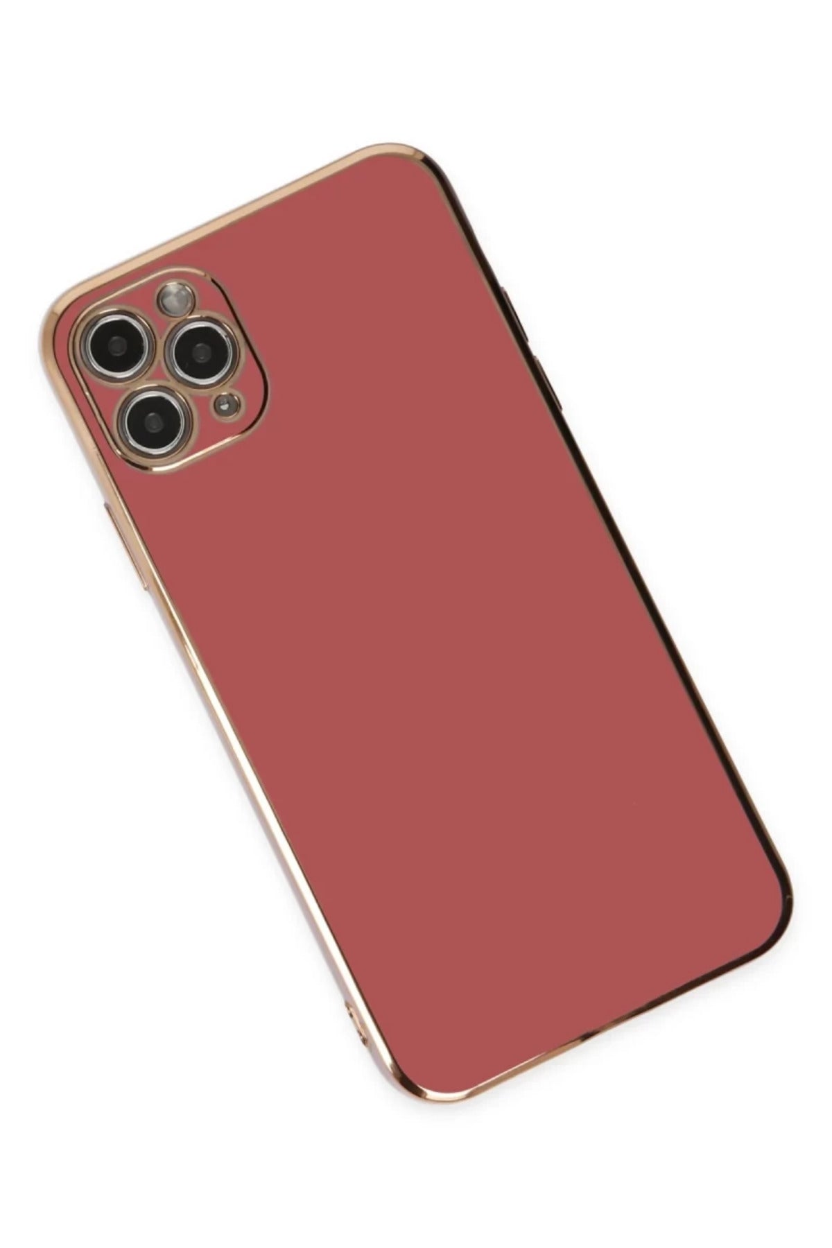 Apple iPhone 11 Pro Max Uyumlu Kılıf Volet Silikon - Kırmızı