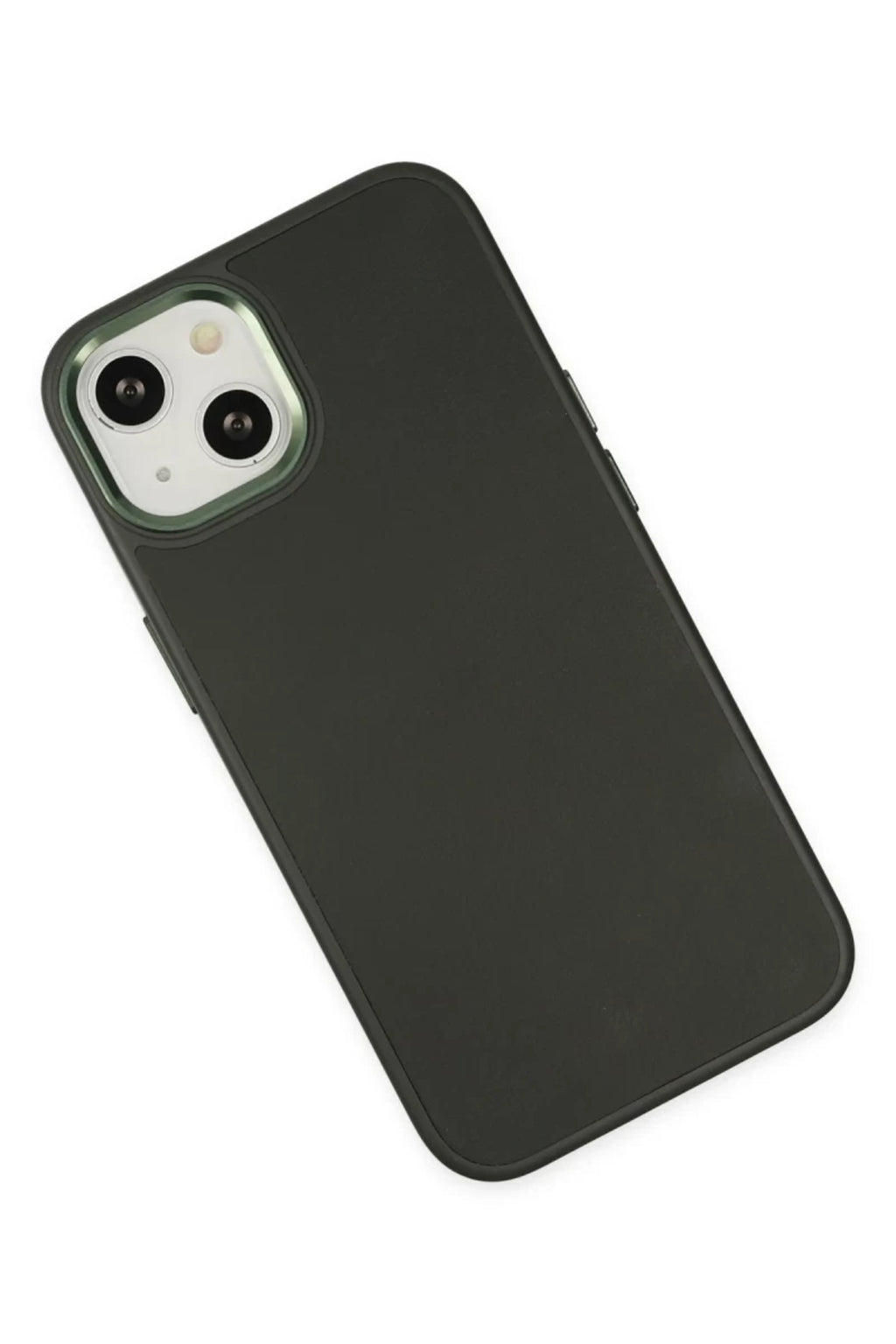 Apple iPhone 14 Plus Uyumlu Kılıf Asya Deri Silikon - Koyu Yeşil