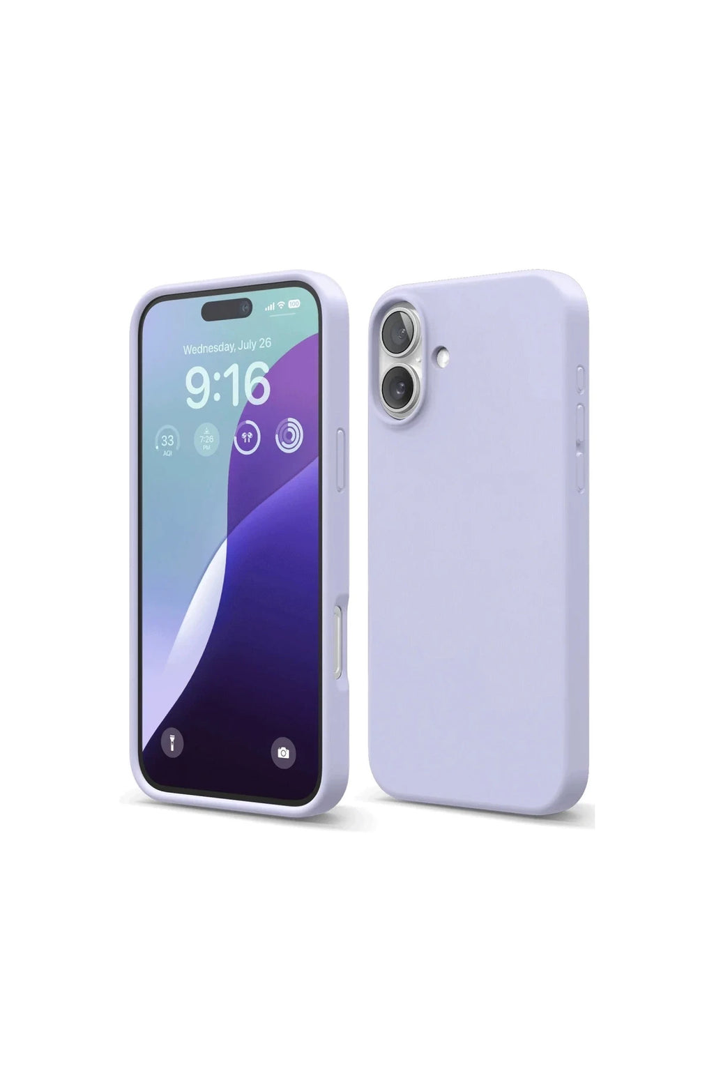 Apple iPhone 16 Plus Uyumlu Kılıf Nano içi Kadife Silikon - Lila