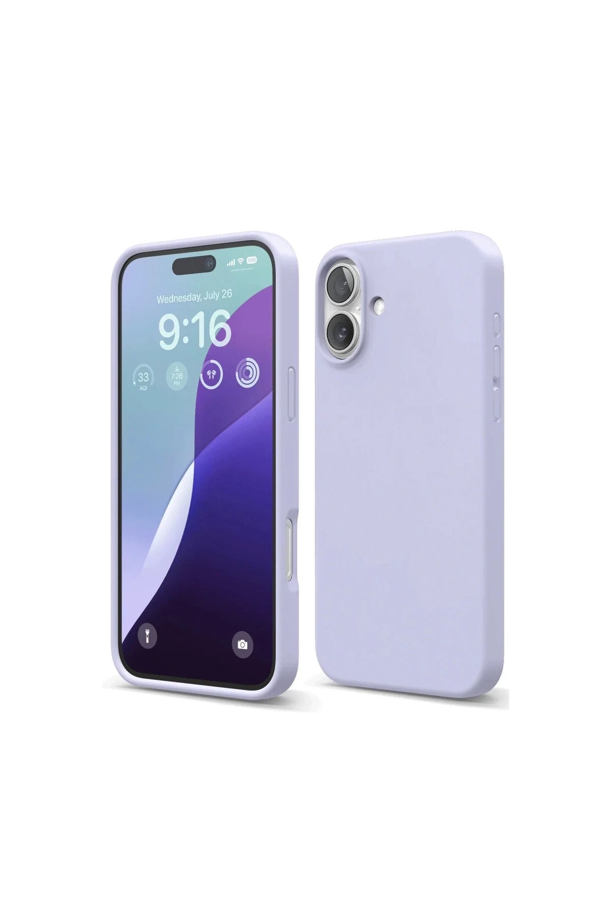 Apple iPhone 16 Plus Uyumlu Kılıf Nano içi Kadife Silikon - Lila