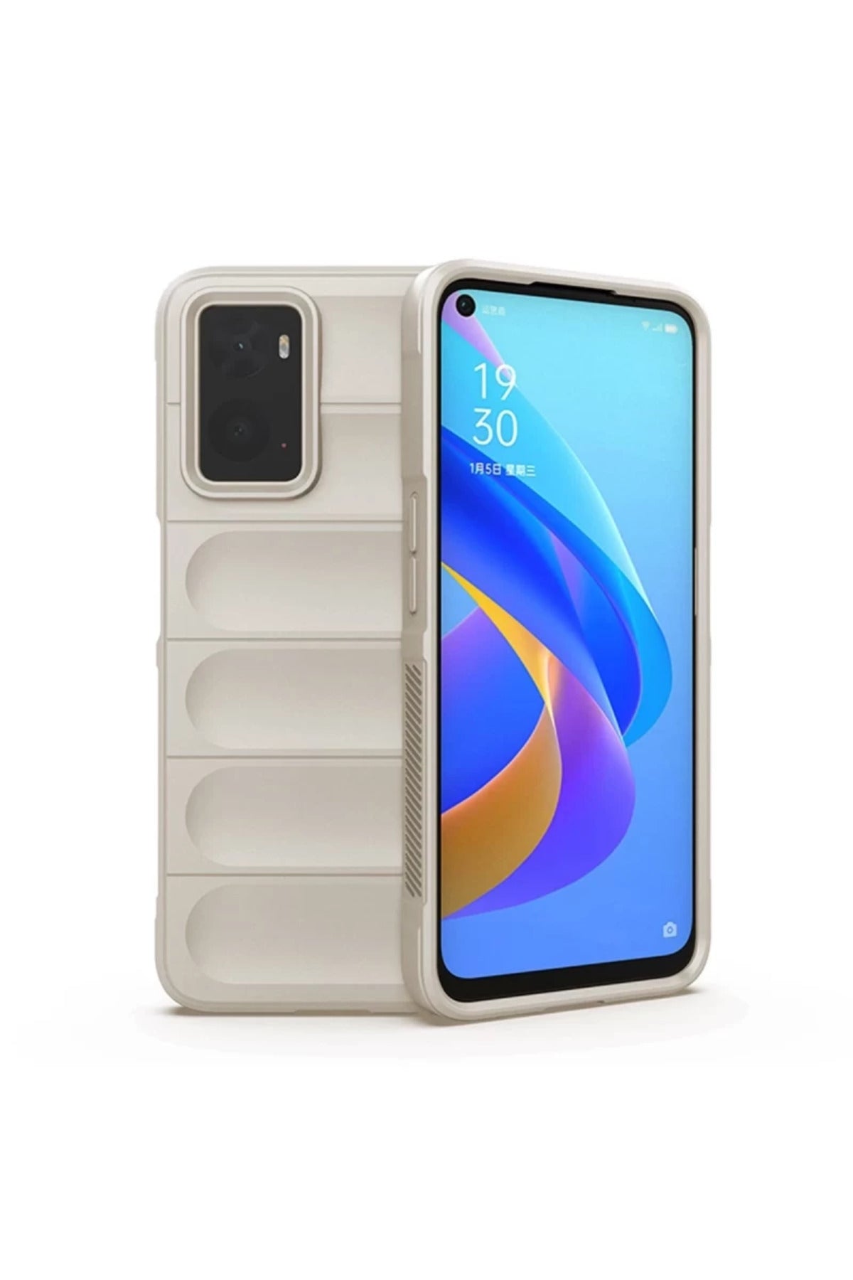 Realme 9i 4G Uyumlu Kılıf Optimum Silikon - Krem