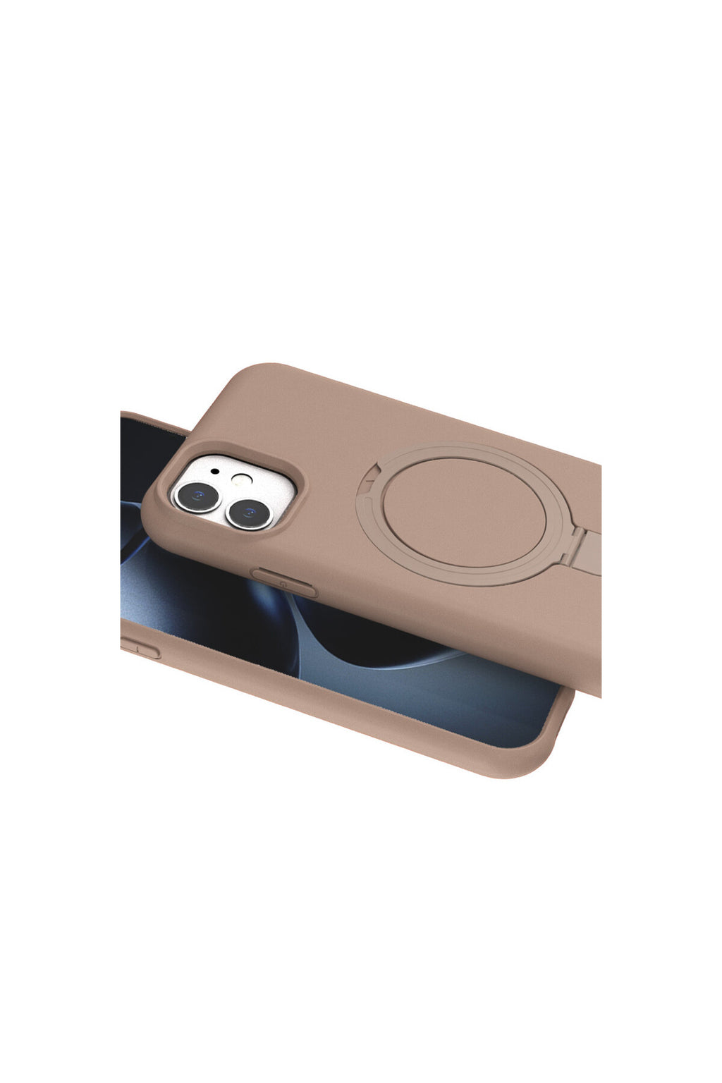 Apple iPhone 11 Uyumlu Regal Magsafe Standlı Kapak - Çöl Titanyum