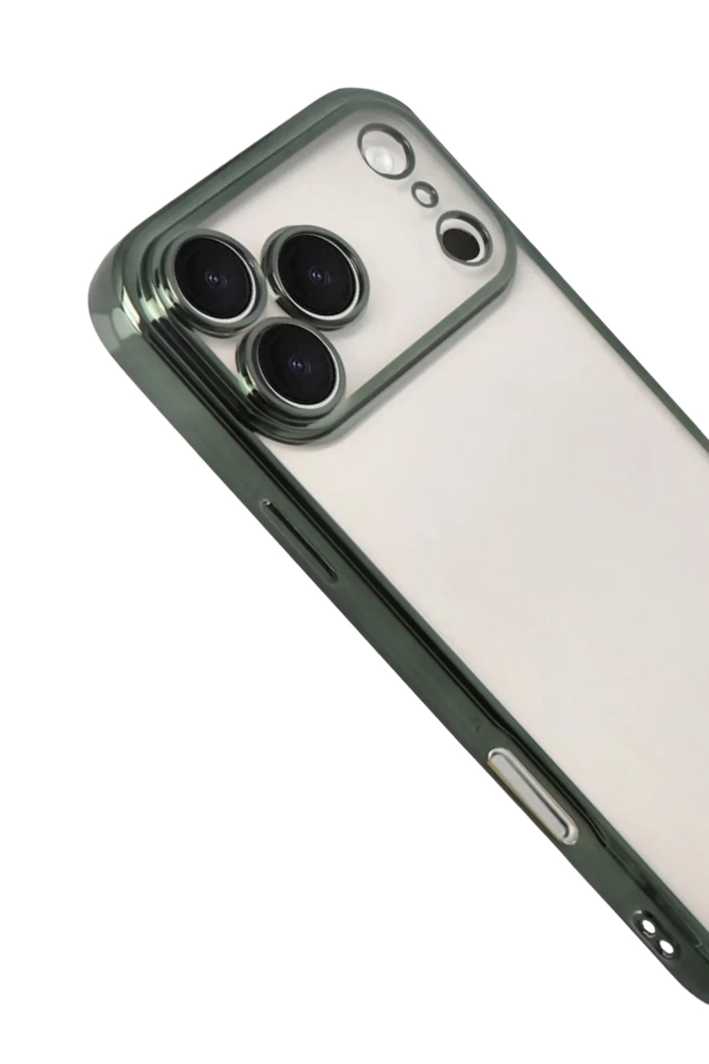 Apple iPhone 17 Pro Uyumlu Lensli Silikon - Yeşil