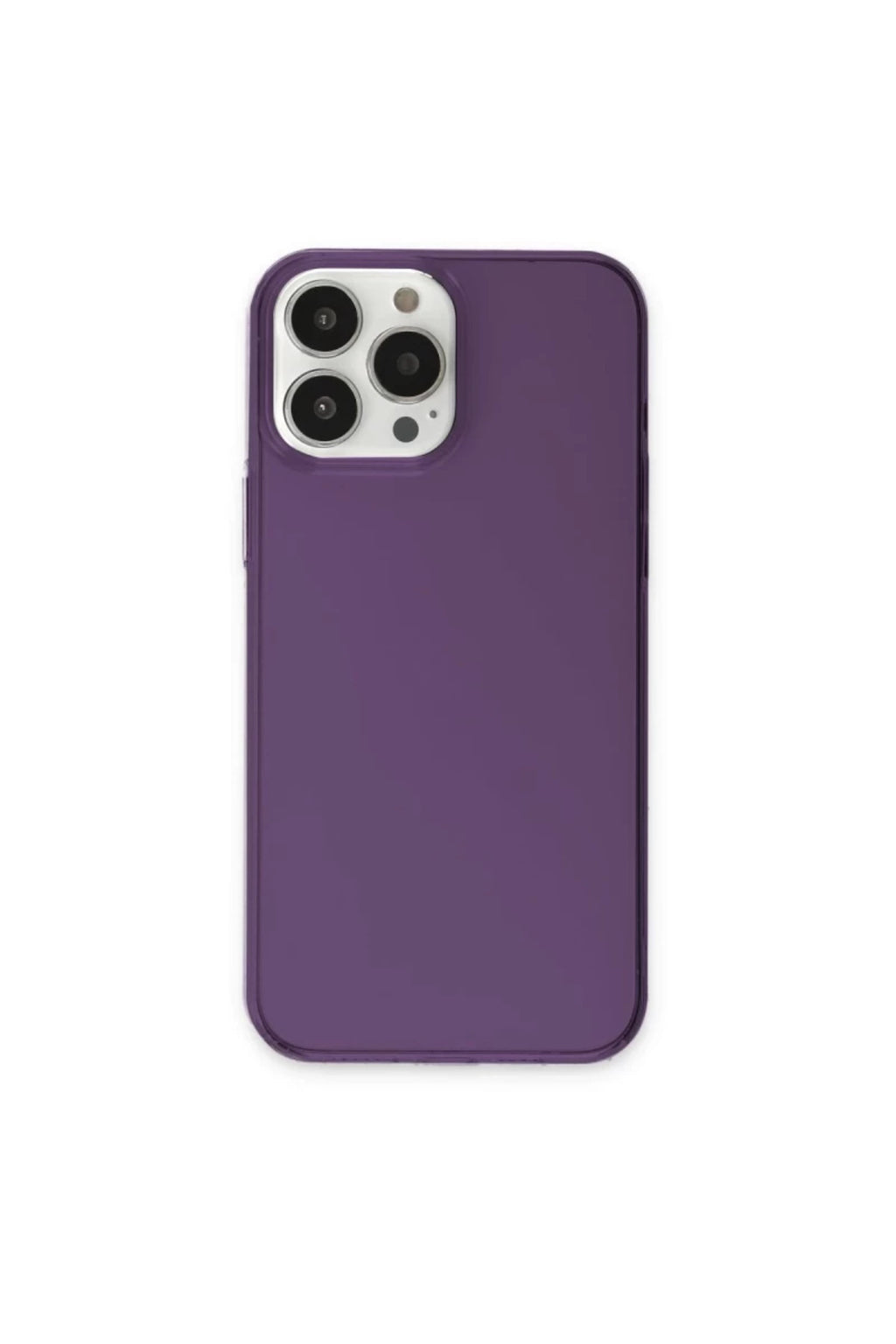 Apple iPhone 13 Pro Max Uyumlu Kılıf Pc Sert Şeffaf Kapak - Mor