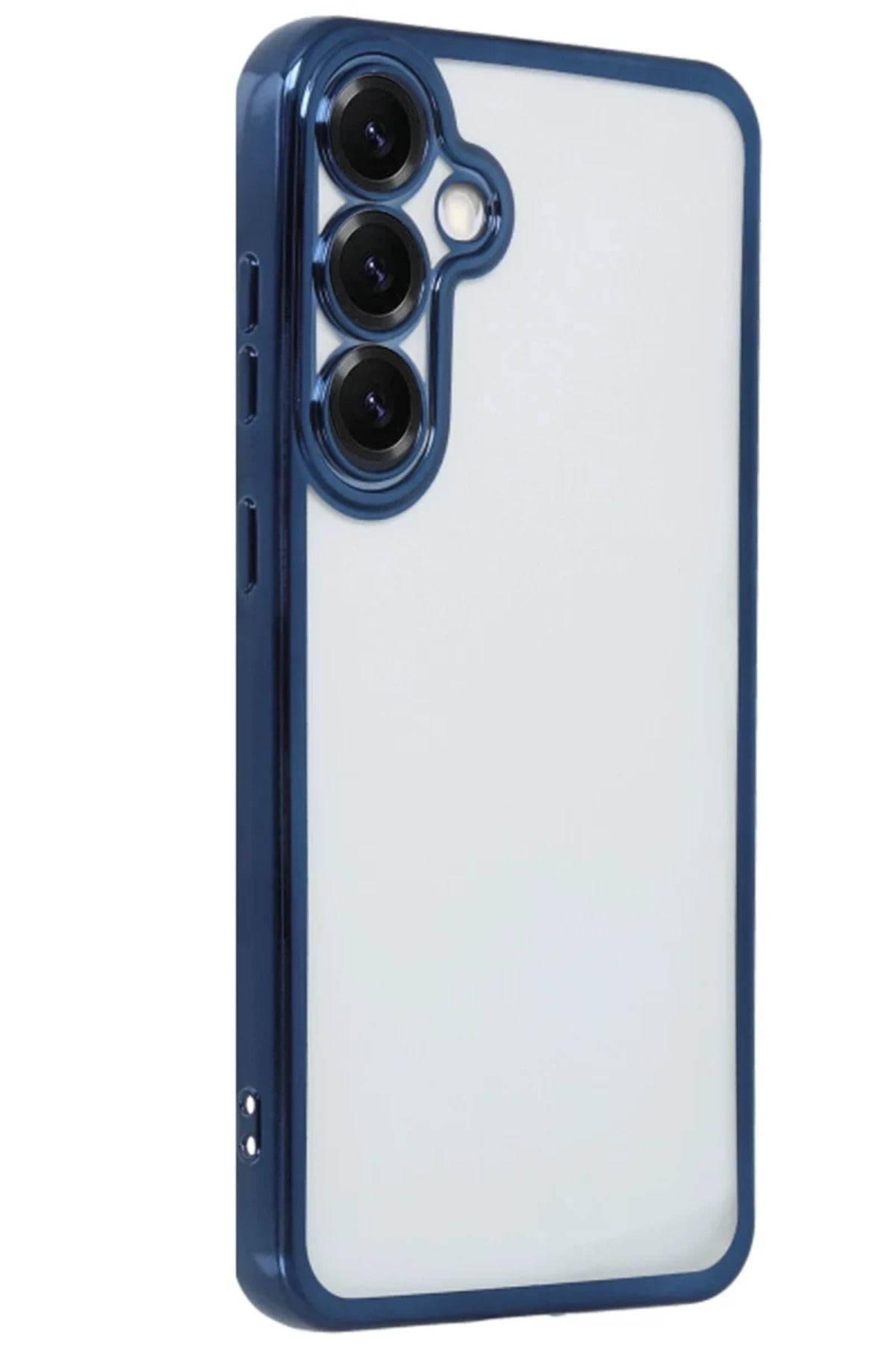 Samsung Galaxy S25 Plus Uyumlu Kılıf Lensli Silikon - Lacivert
