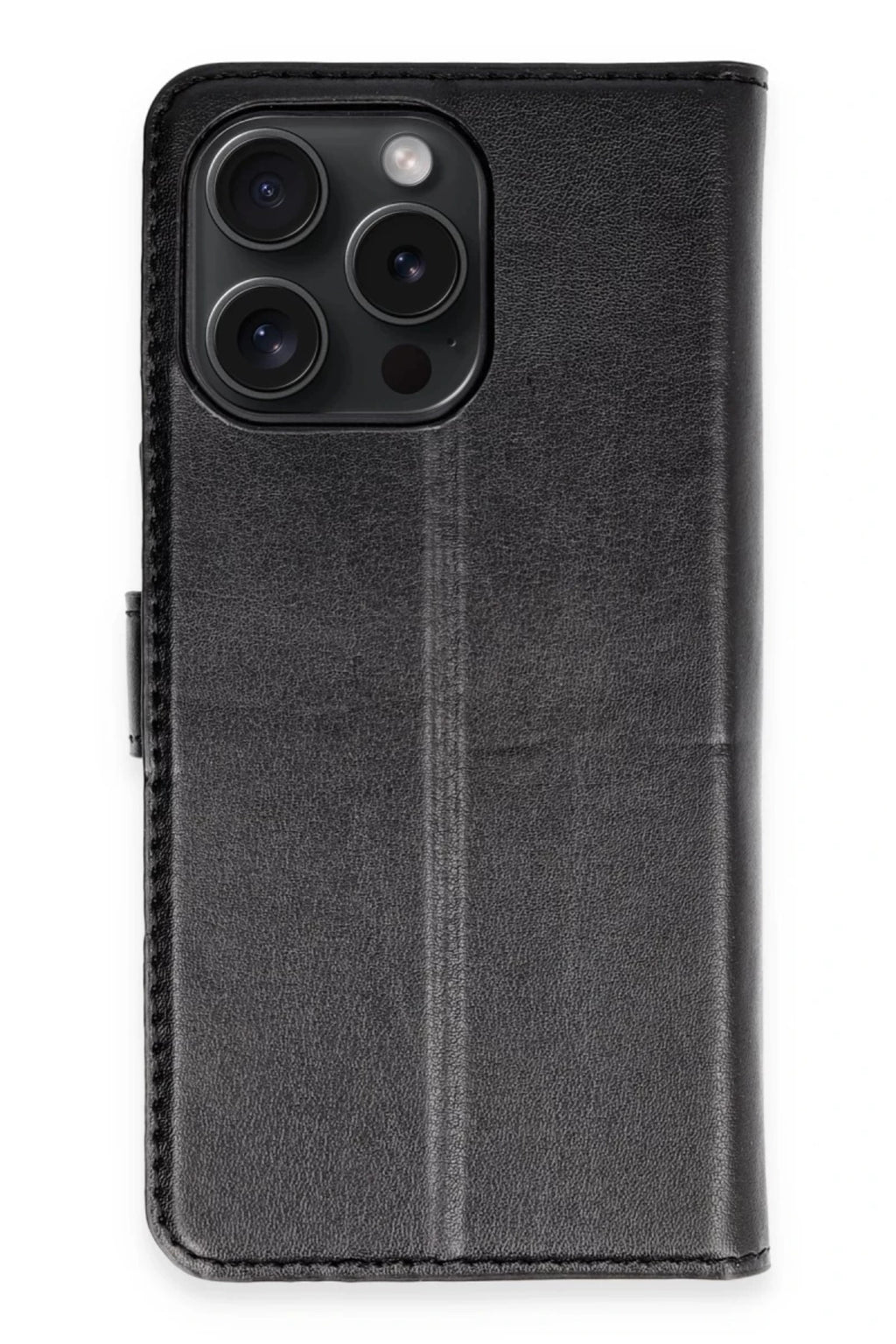 Apple iPhone 15 Pro Max Uyumlu Kılıf Trend S Plus Kapaklı Kılıf - Siyah
