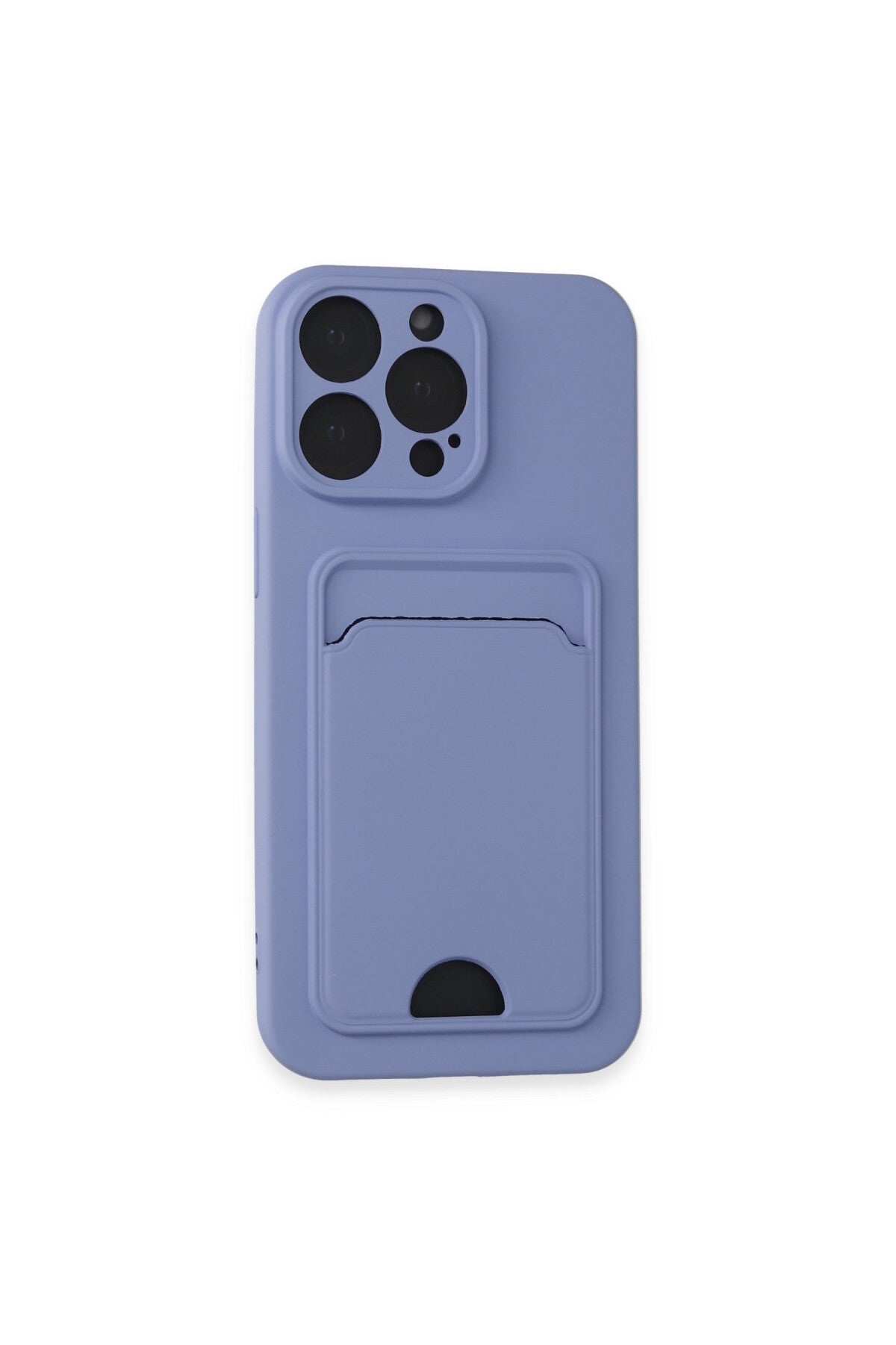 Apple iPhone 14 Pro Max Uyumlu Kılıf Kelvin Kartvizitli Silikon - Lila