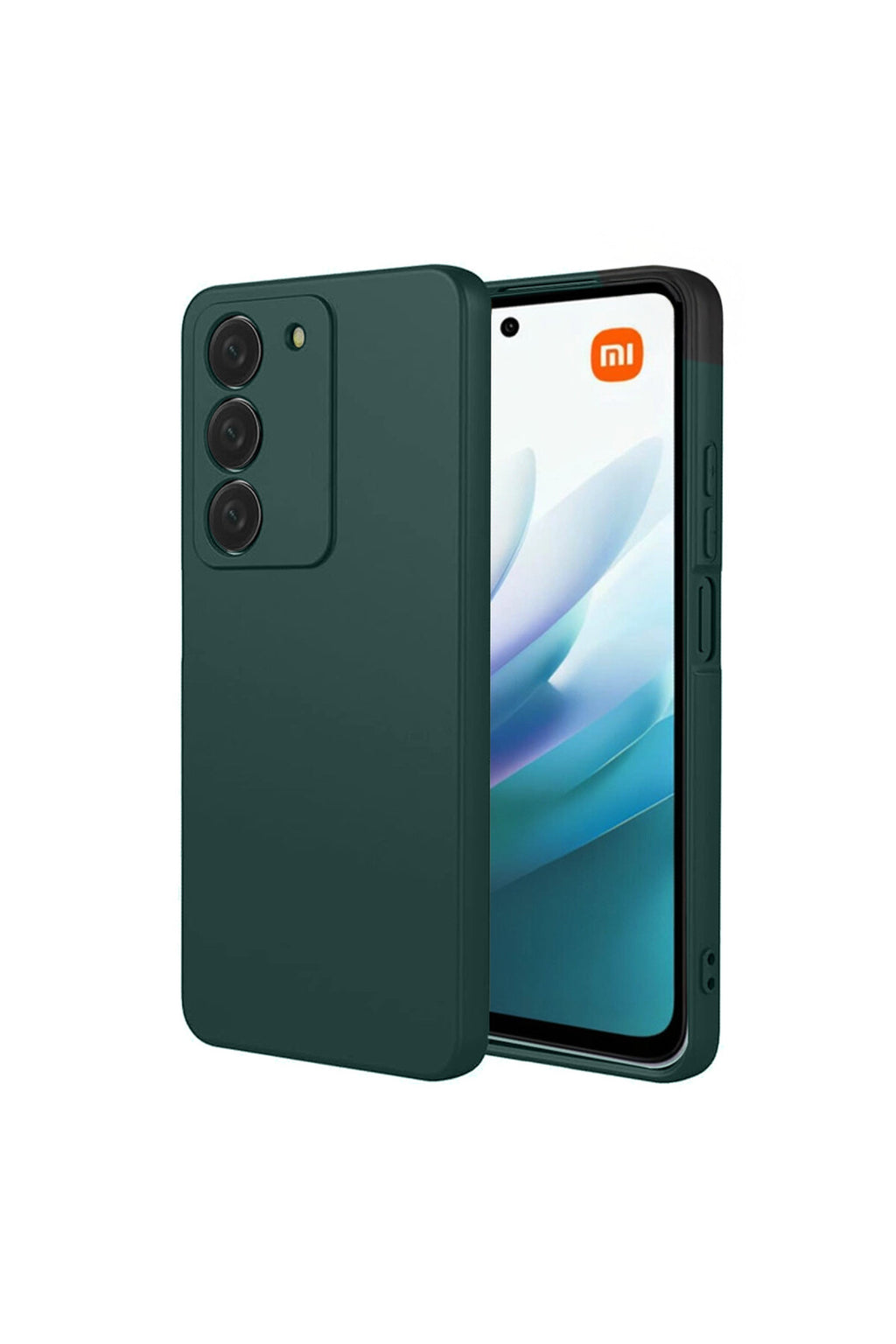 Xiaomi Redmi 15 4G Uyumlu First Silikon - Koyu Yeşil