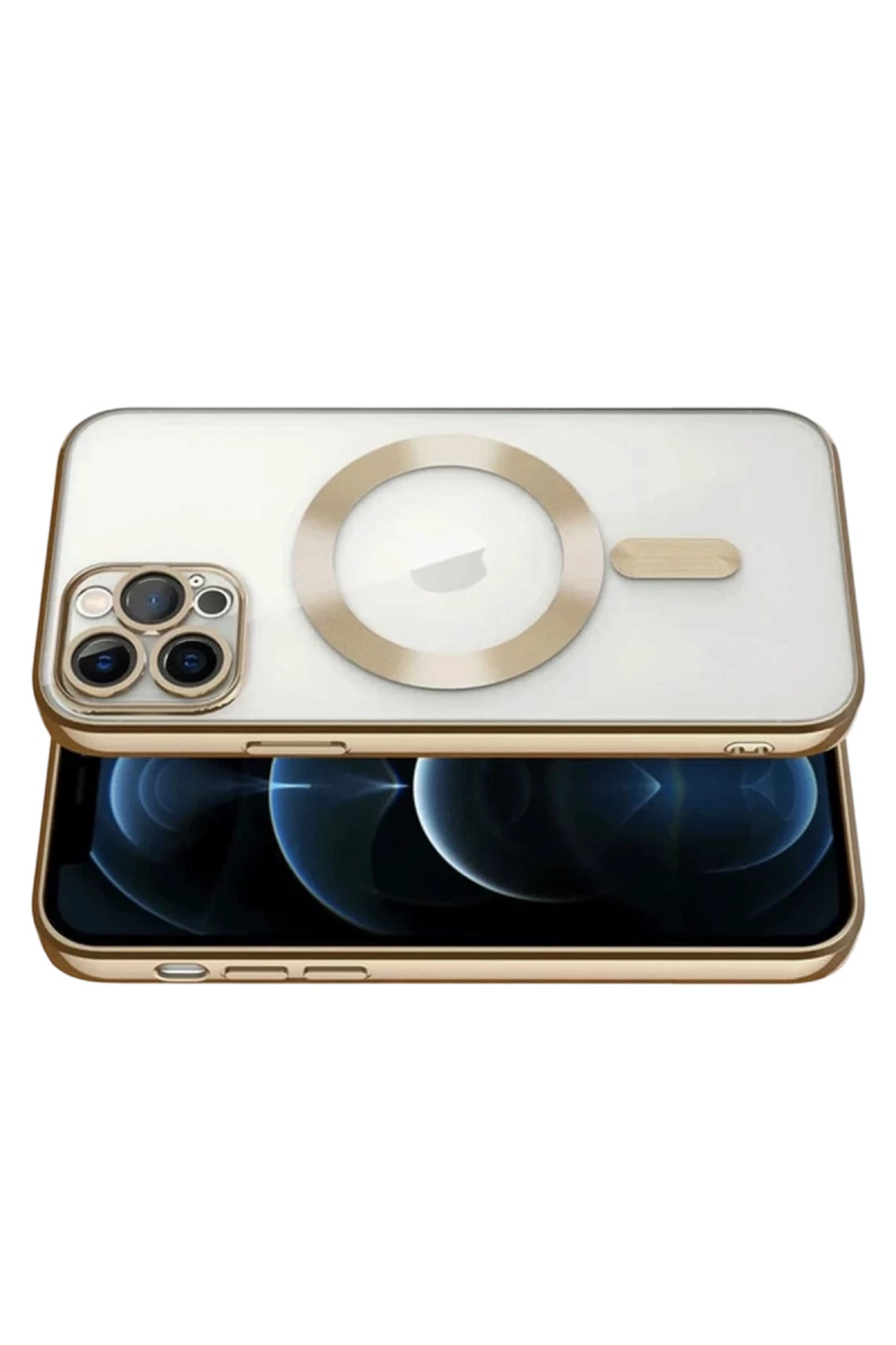 Apple iPhone 13 Pro Uyumlu Kılıf Kross Magneticsafe Kapak - Gold