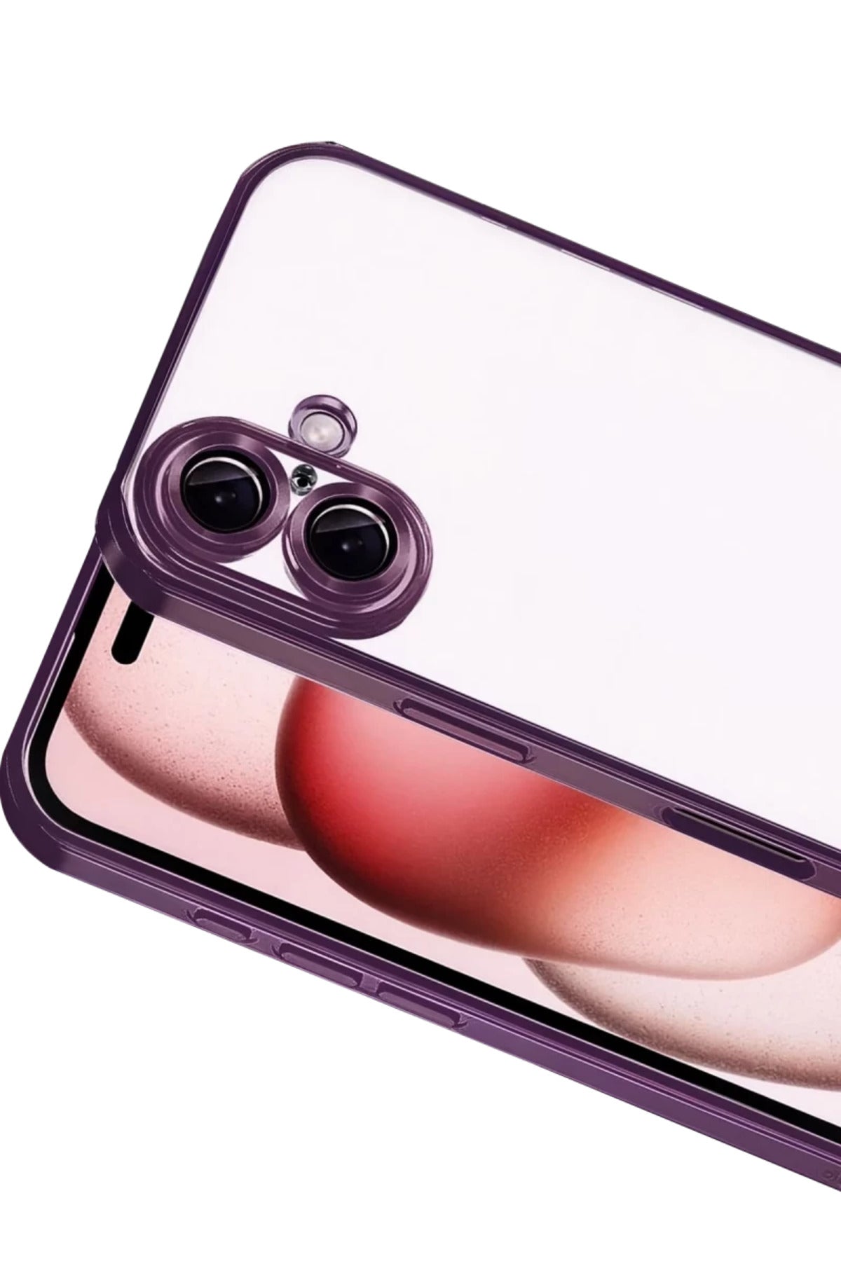 Apple iPhone 17 Uyumlu Lensli Silikon - Açık Mor