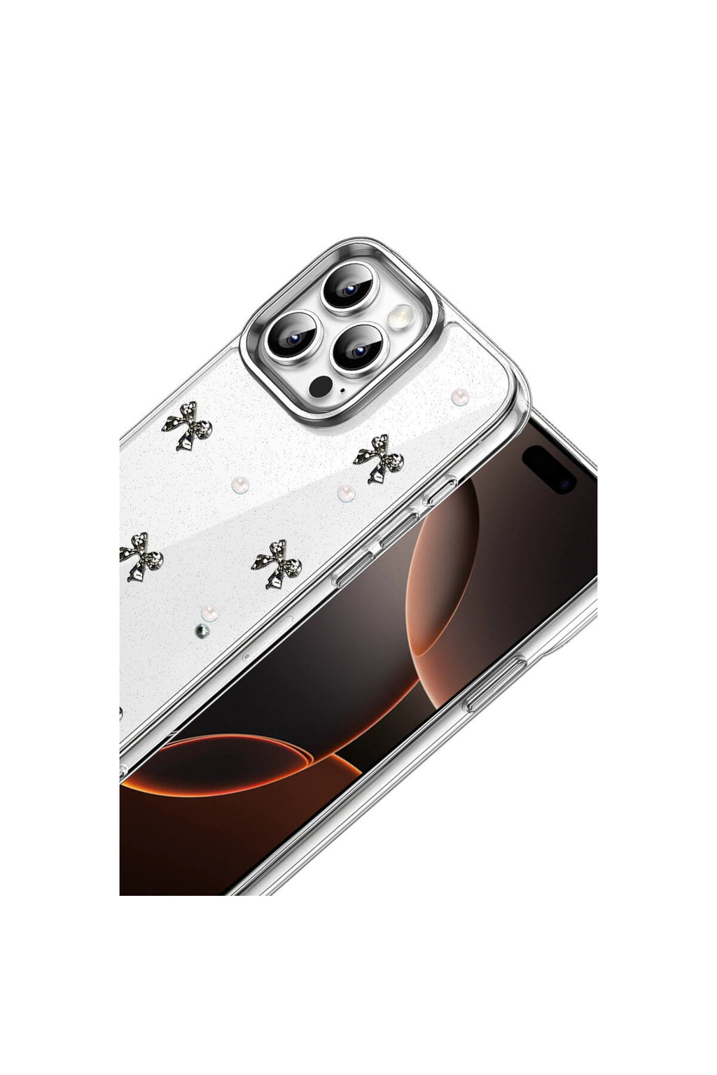 Apple iPhone 15 Pro Max Uyumlu Fiyonk Desenli Kapak - Desen 8