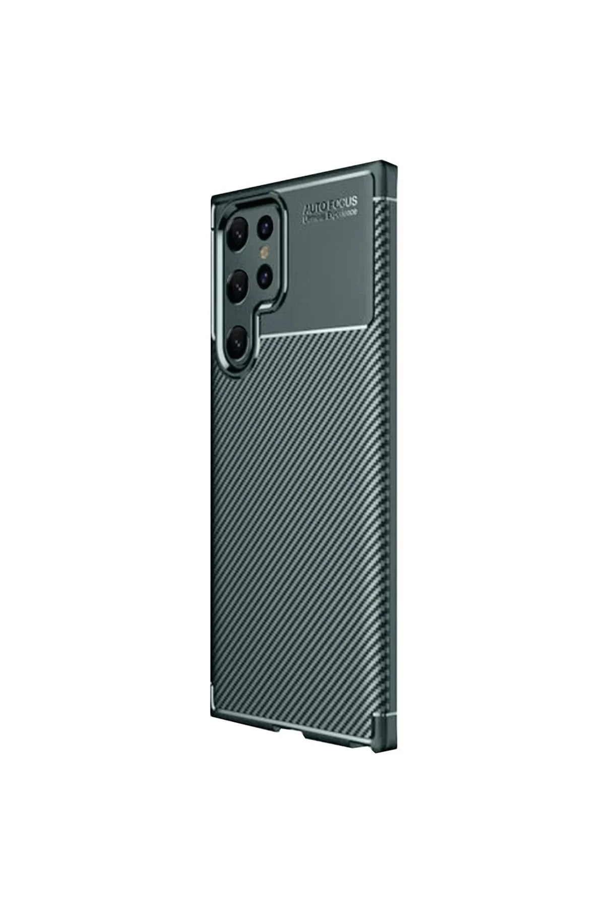 Samsung Galaxy S25 Ultra Uyumlu Kılıf Auto Focus Karbon Kapak - Koyu Yeşil