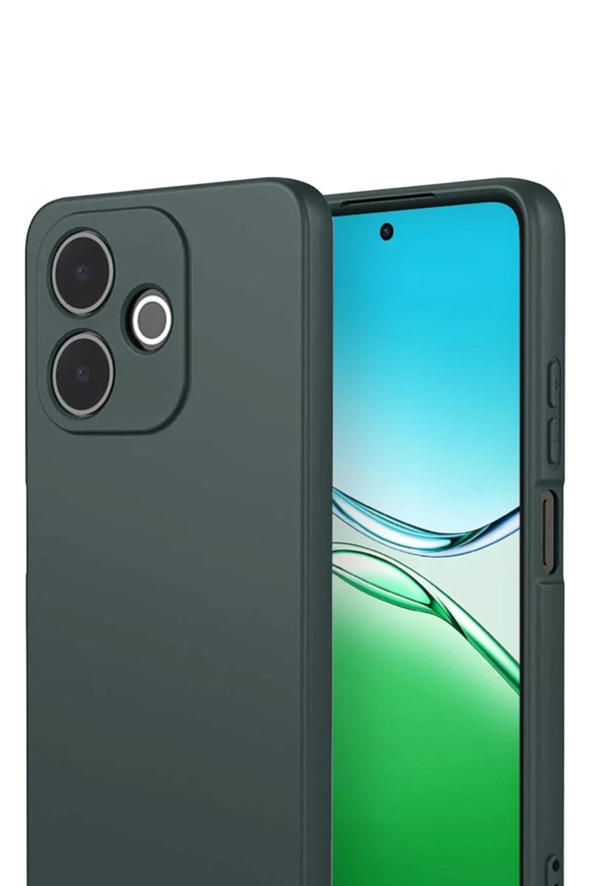 Oppo A5 Pro 4G Uyumlu First Silikon - Koyu Yeşil