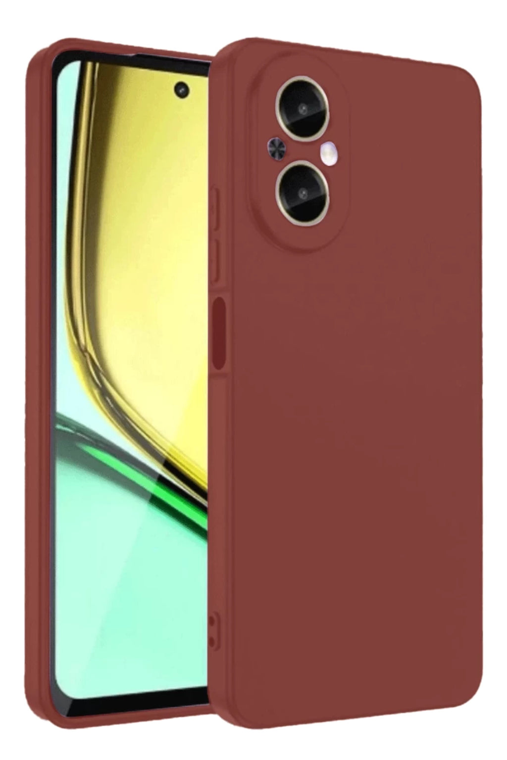 Realme 12 Lite Uyumlu Kılıf First Silikon - Bordo