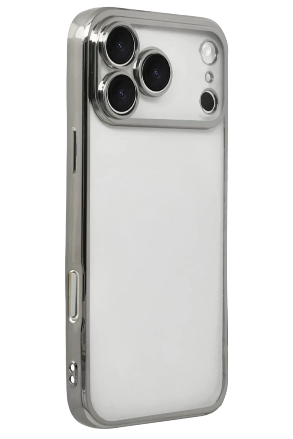 Apple iPhone 17 Pro Uyumlu Lensli Silikon - Gümüş