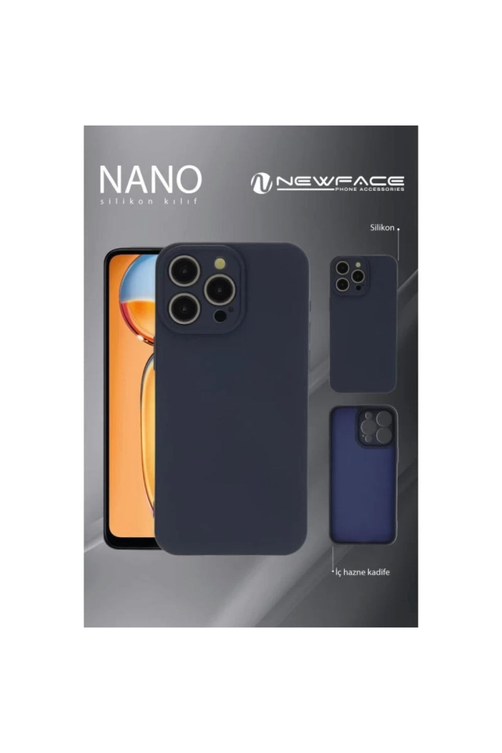 Apple iPhone 16 Pro Max Uyumlu Kılıf Nano içi Kadife Silikon - Mavi
