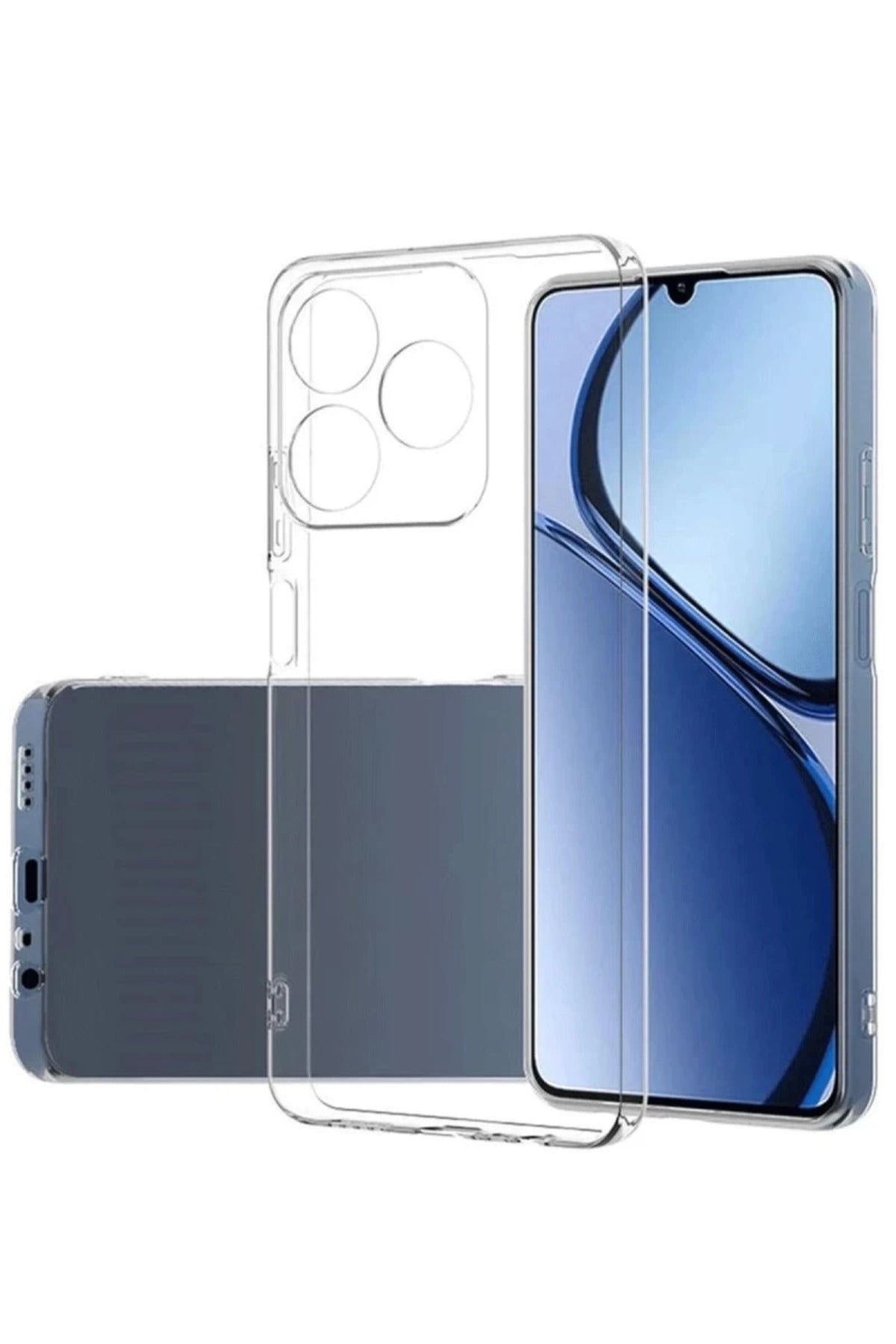 Realme C61 Uyumlu Kılıf Lüx Şeffaf Silikon