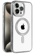 Apple iPhone 15 Pro Max Uyumlu Kılıf Kronos Magsafe Kapak - Titanyum Gri