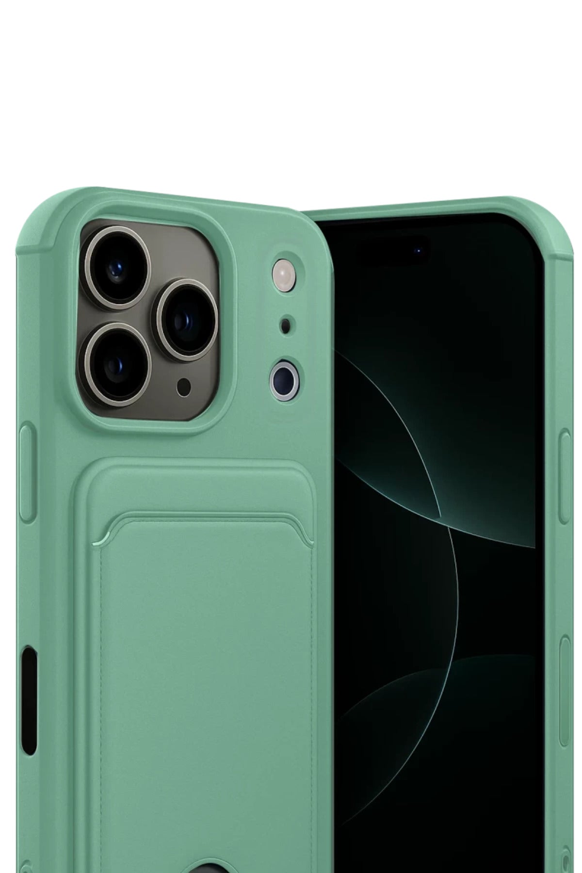 Apple iPhone 17 Pro Uyumlu Kelvin Kartvizitli Silikon - Açık Yeşil