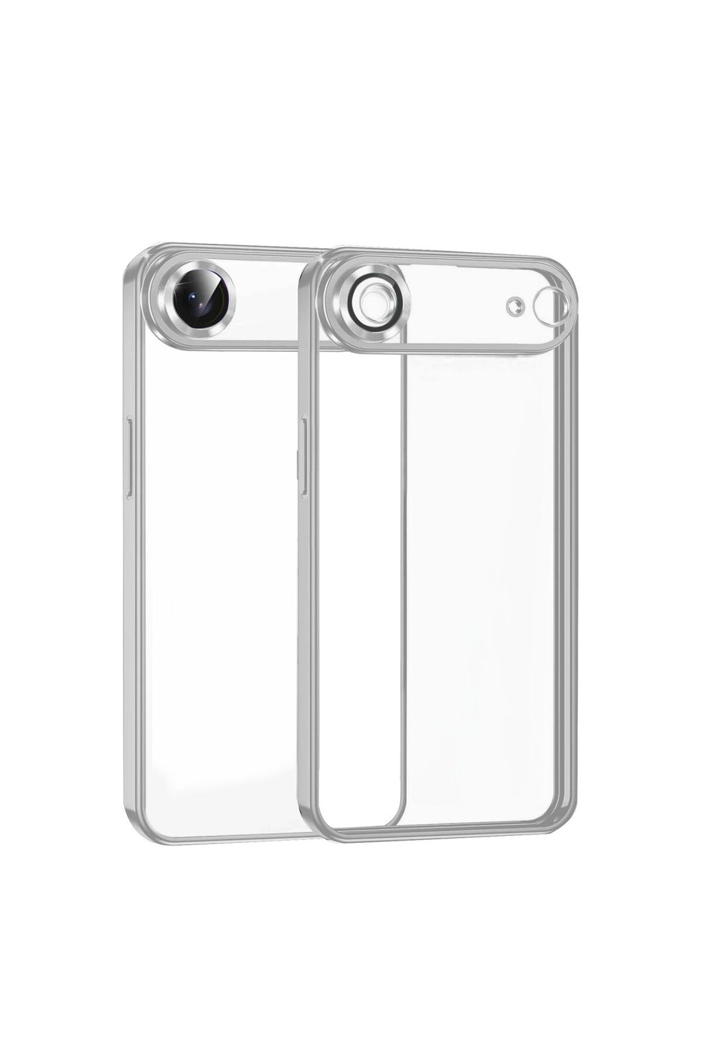 Apple iPhone 17 Air Uyumlu Lensli Silikon - Gümüş