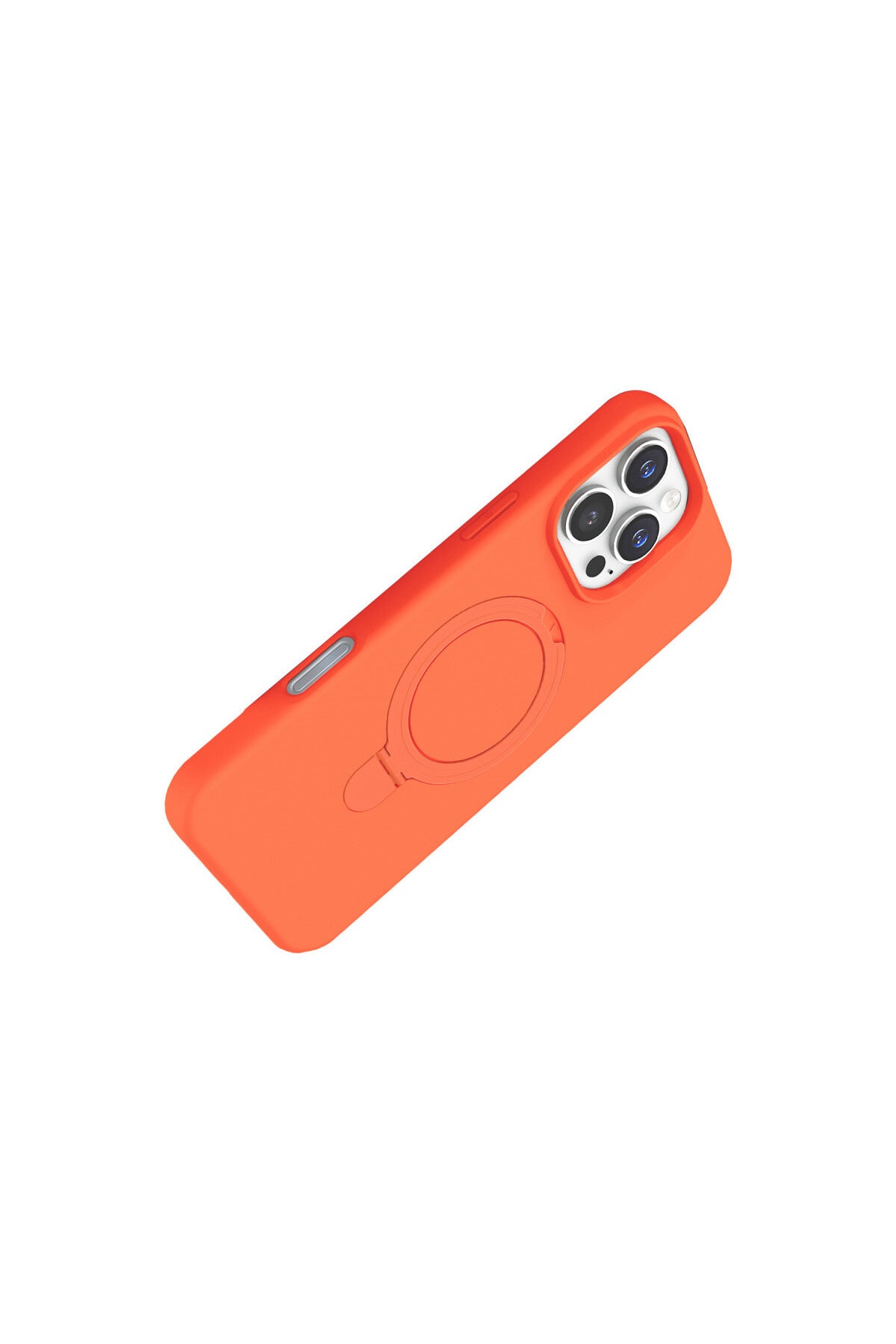 Apple iPhone 16 Pro Uyumlu Regal Magsafe Standlı Kapak - Turuncu