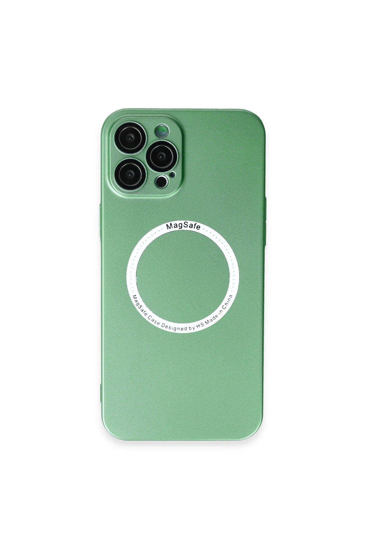 Apple iPhone 12 Pro Uyumlu Kılıf Jack Magneticsafe Lens Silikon - Yeşil