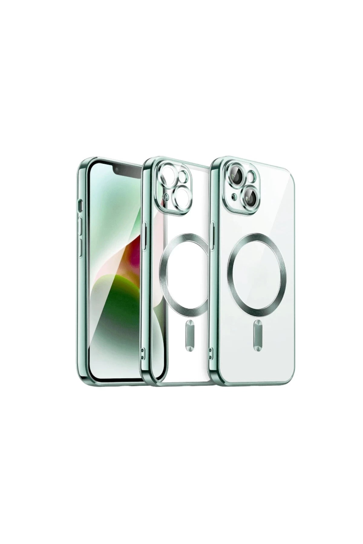 Apple iPhone 15 Uyumlu Kılıf Kross Magneticsafe Kapak - Açık Yeşil