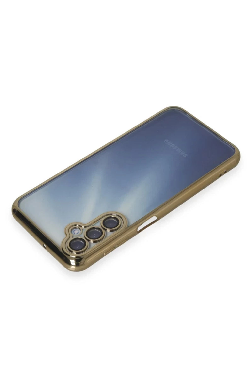 Samsung Galaxy A35 5G Uyumlu Kılıf Lensli Silikon - Gold
