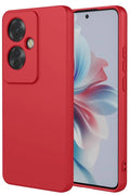 Oppo Reno 11F Uyumlu Kılıf First Silikon - Kırmızı