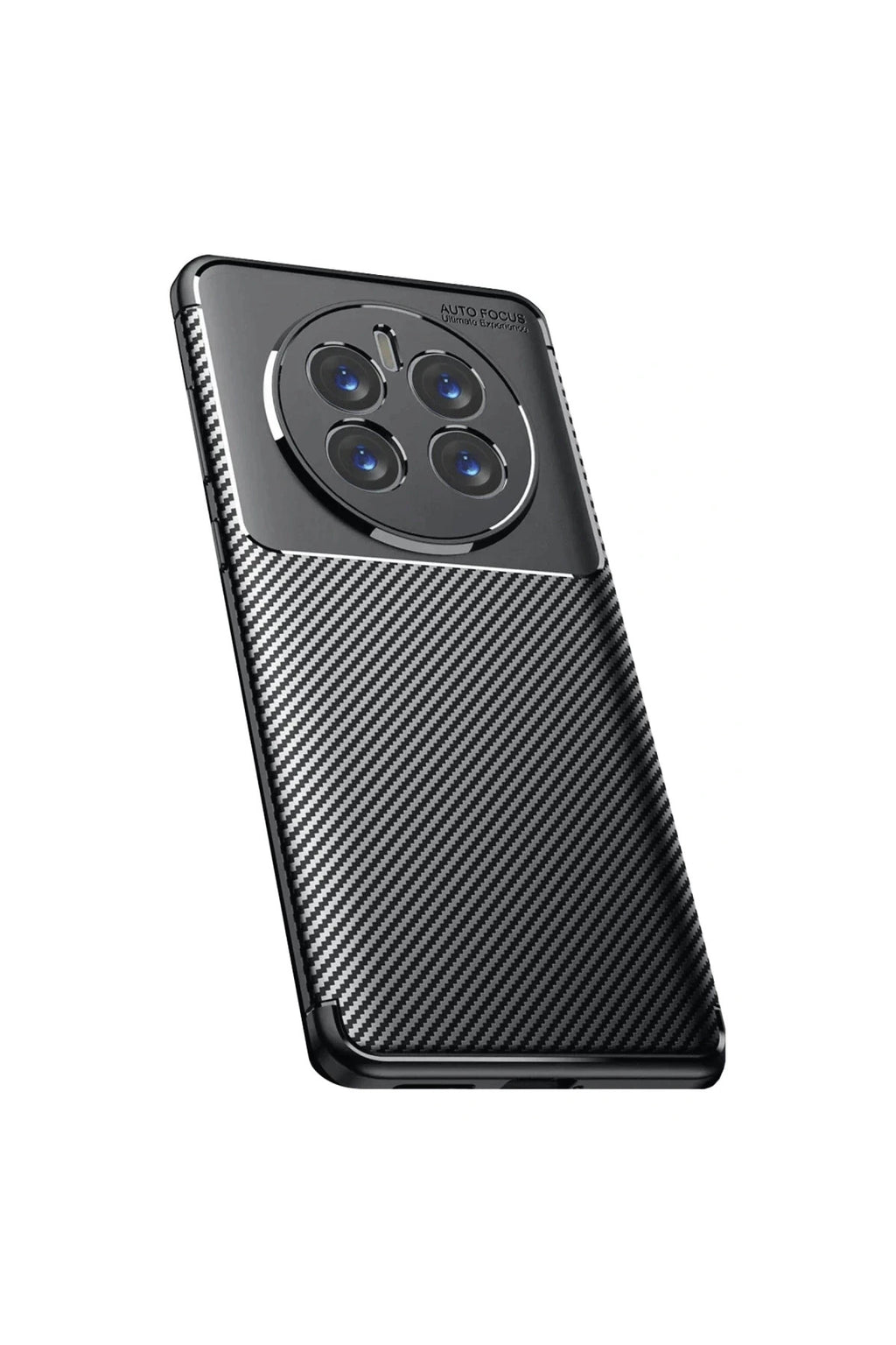 Realme 12 Pro Plus Uyumlu Kılıf Auto Focus Karbon Kapak - Siyah