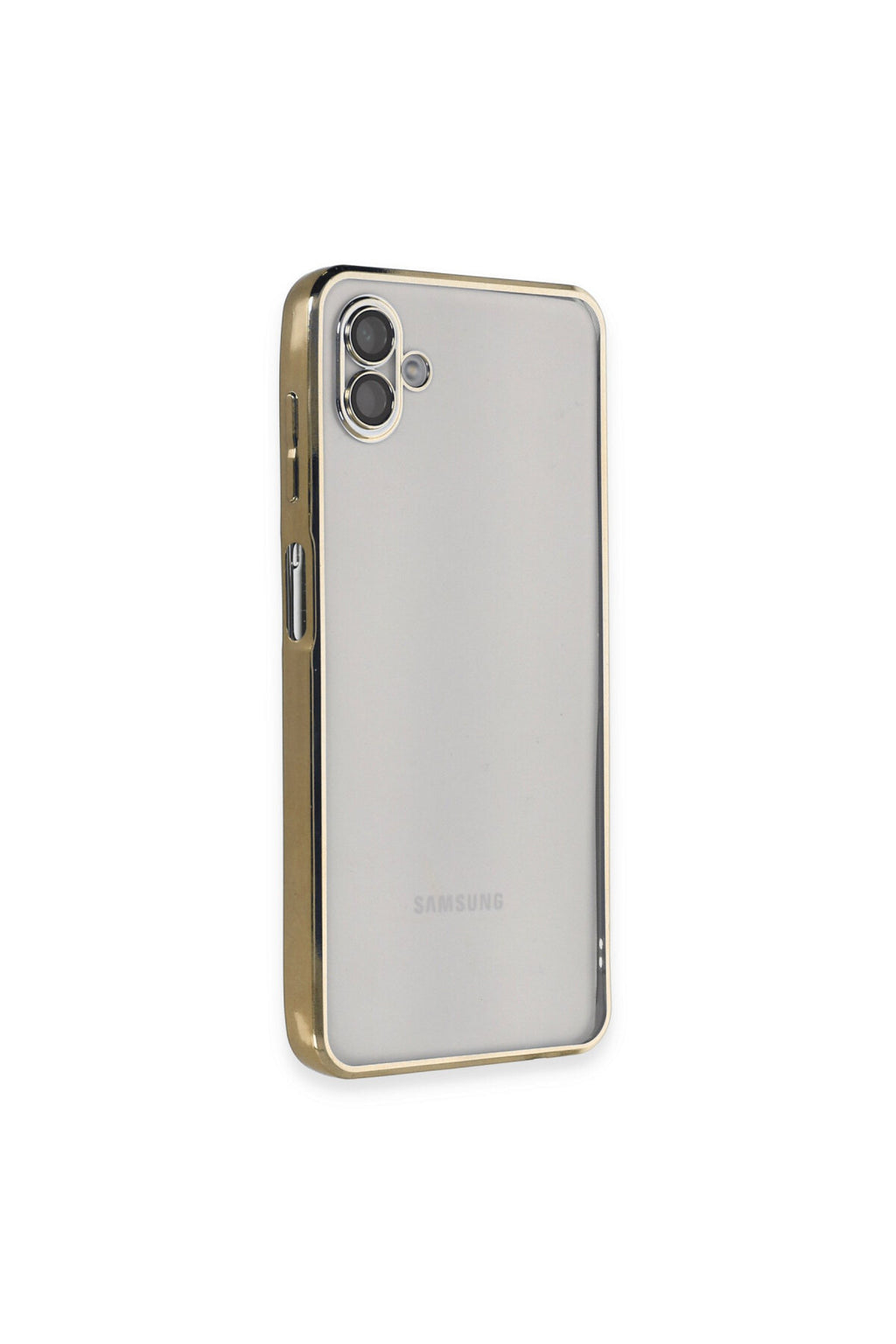 Samsung Galaxy A04 Uyumlu Kılıf Lensli Silikon - Gold