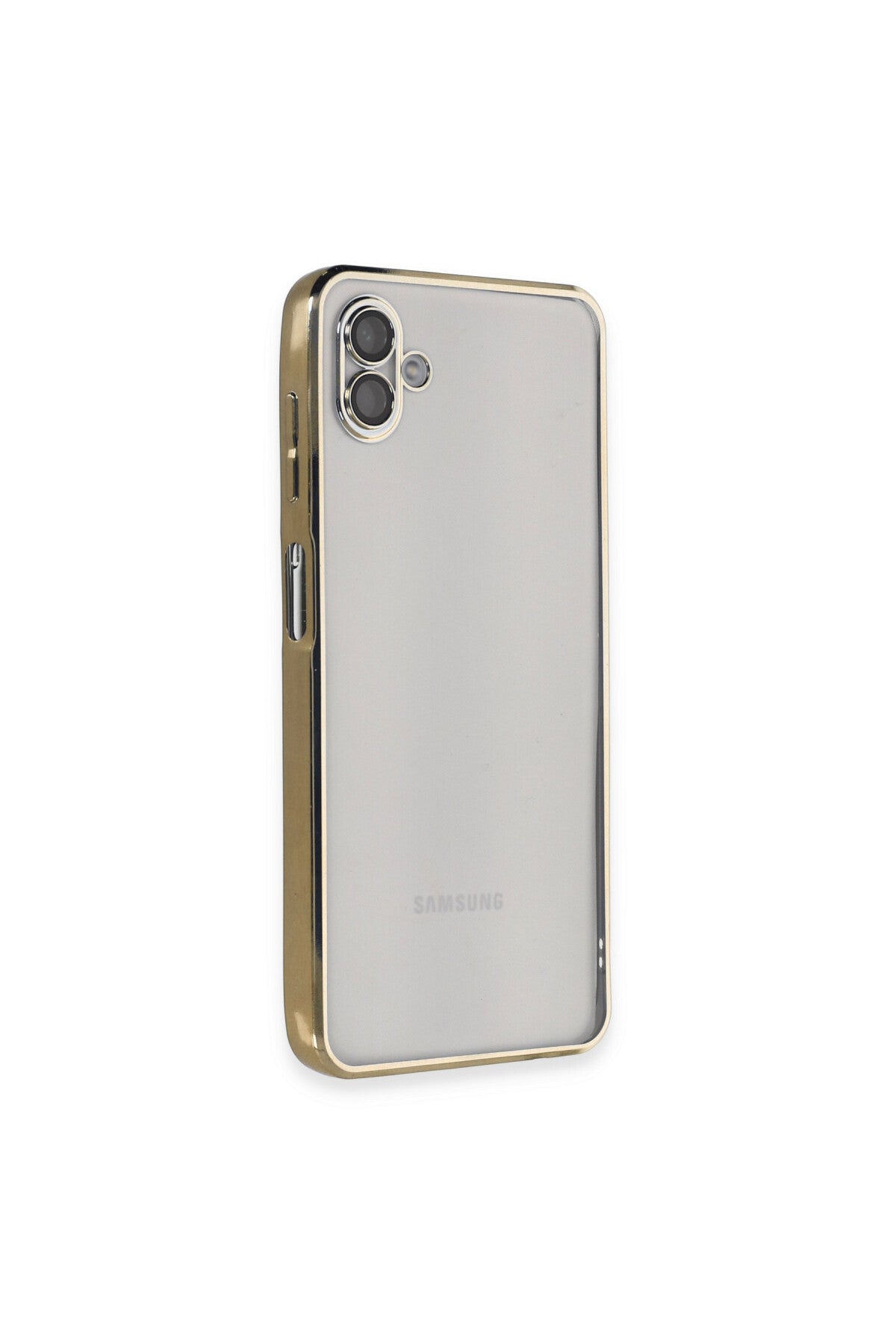 Samsung Galaxy A04 Uyumlu Kılıf Lensli Silikon - Gold
