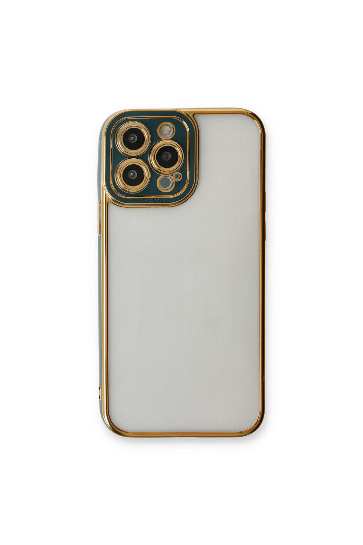 Apple iPhone 14 Pro Uyumlu Kılıf Liva Lens Silikon - Yeşil