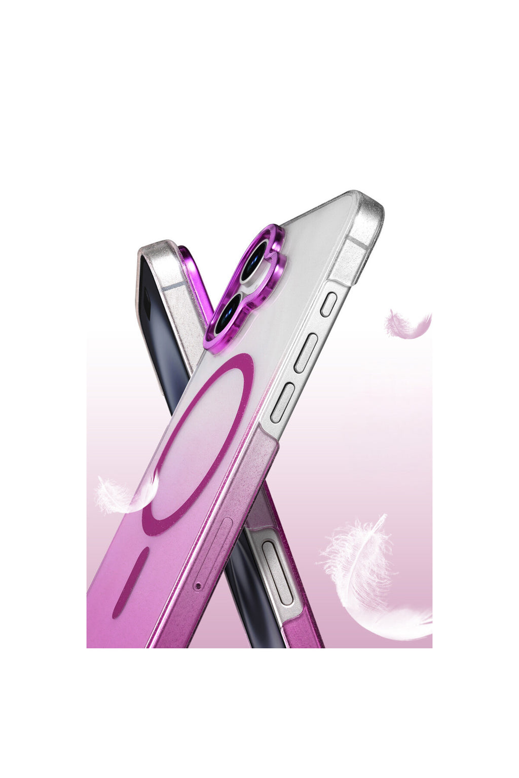 Apple iPhone 16 Uyumlu Glossy Magsafe Kapak - Mor