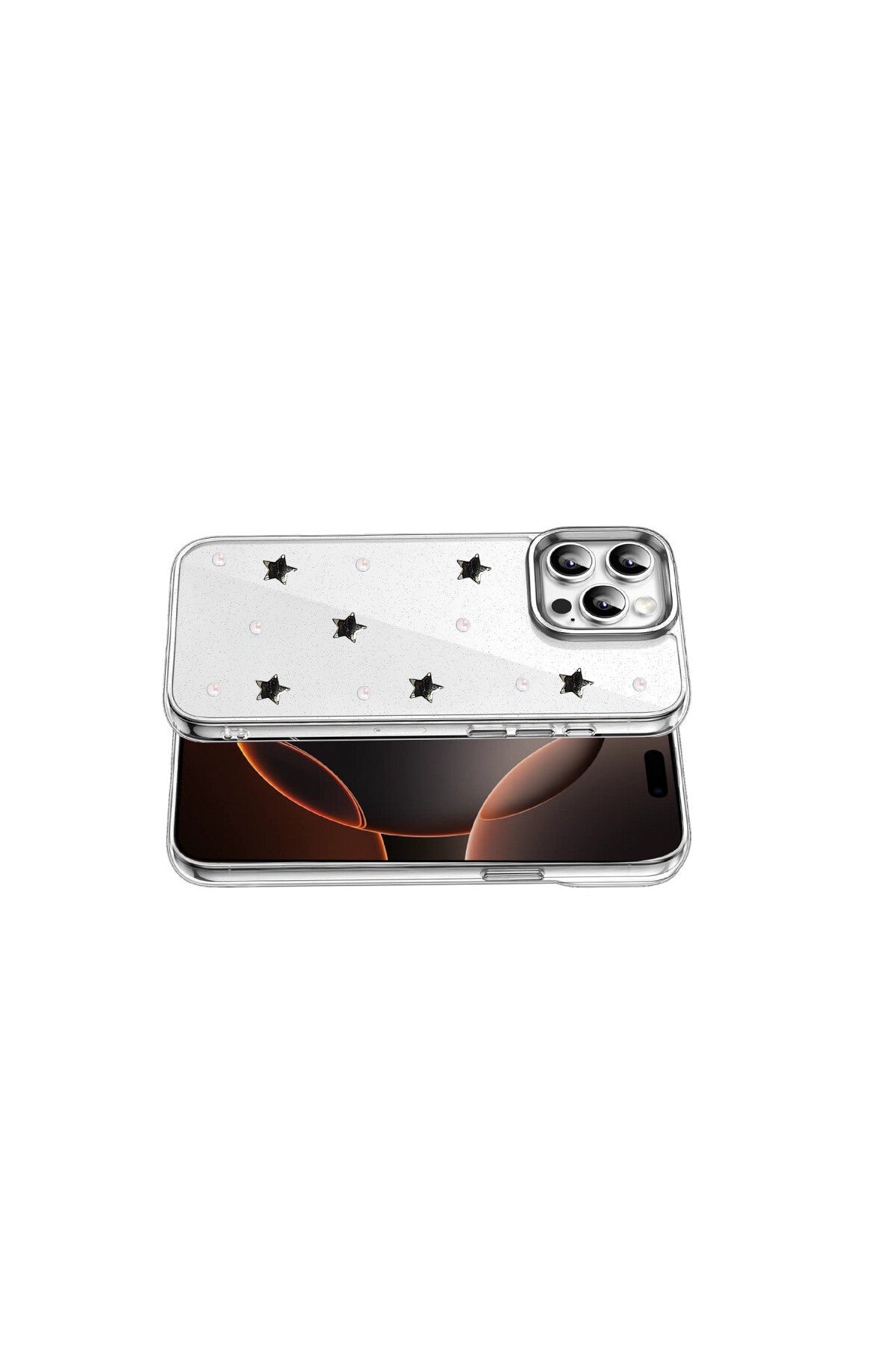Apple iPhone 15 Pro Uyumlu Fiyonk Desenli Kapak - Desen 7