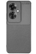 Oppo Reno 11F Uyumlu Kılıf Auto Focus Karbon Kapak - Gri