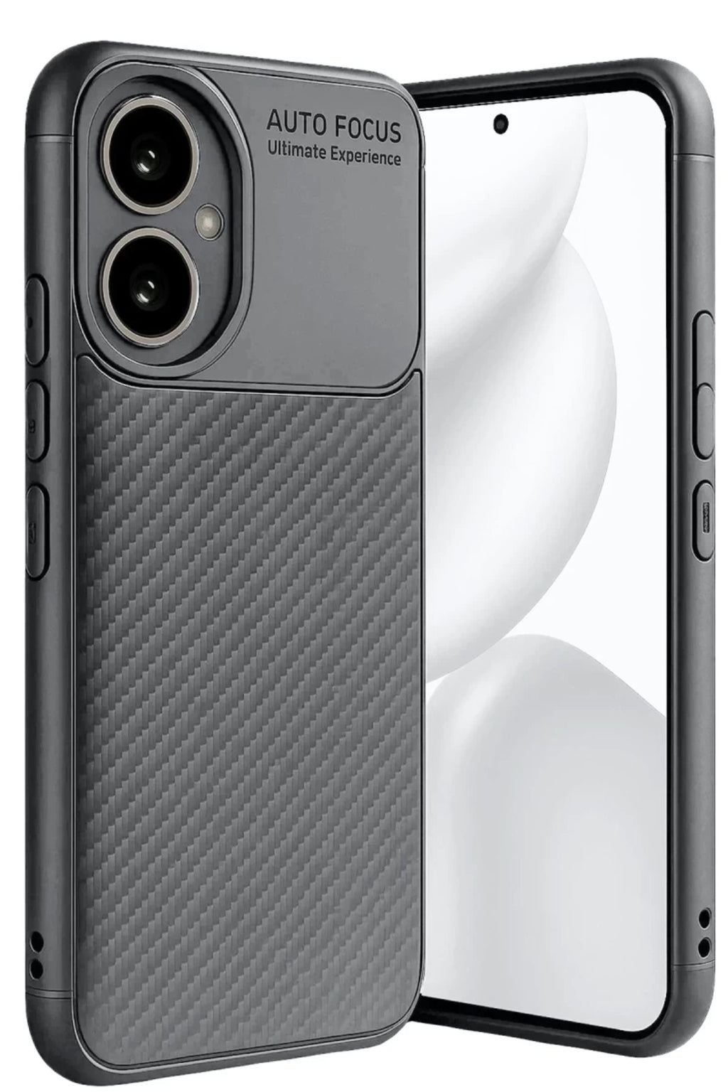 Honor 400 Uyumlu Kılıf Auto Focus Karbon Kapak - Gri