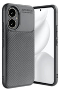 Honor 400 Uyumlu Kılıf Auto Focus Karbon Kapak - Gri