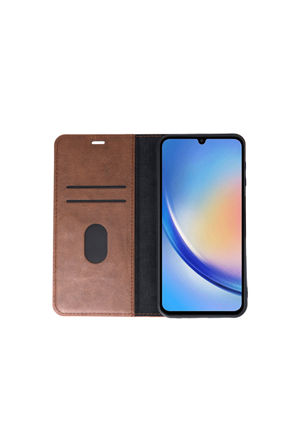 Samsung Galaxy A24 4G Uyumlu Kılıf Trend S Plus Kapaklı Kılıf - Taba