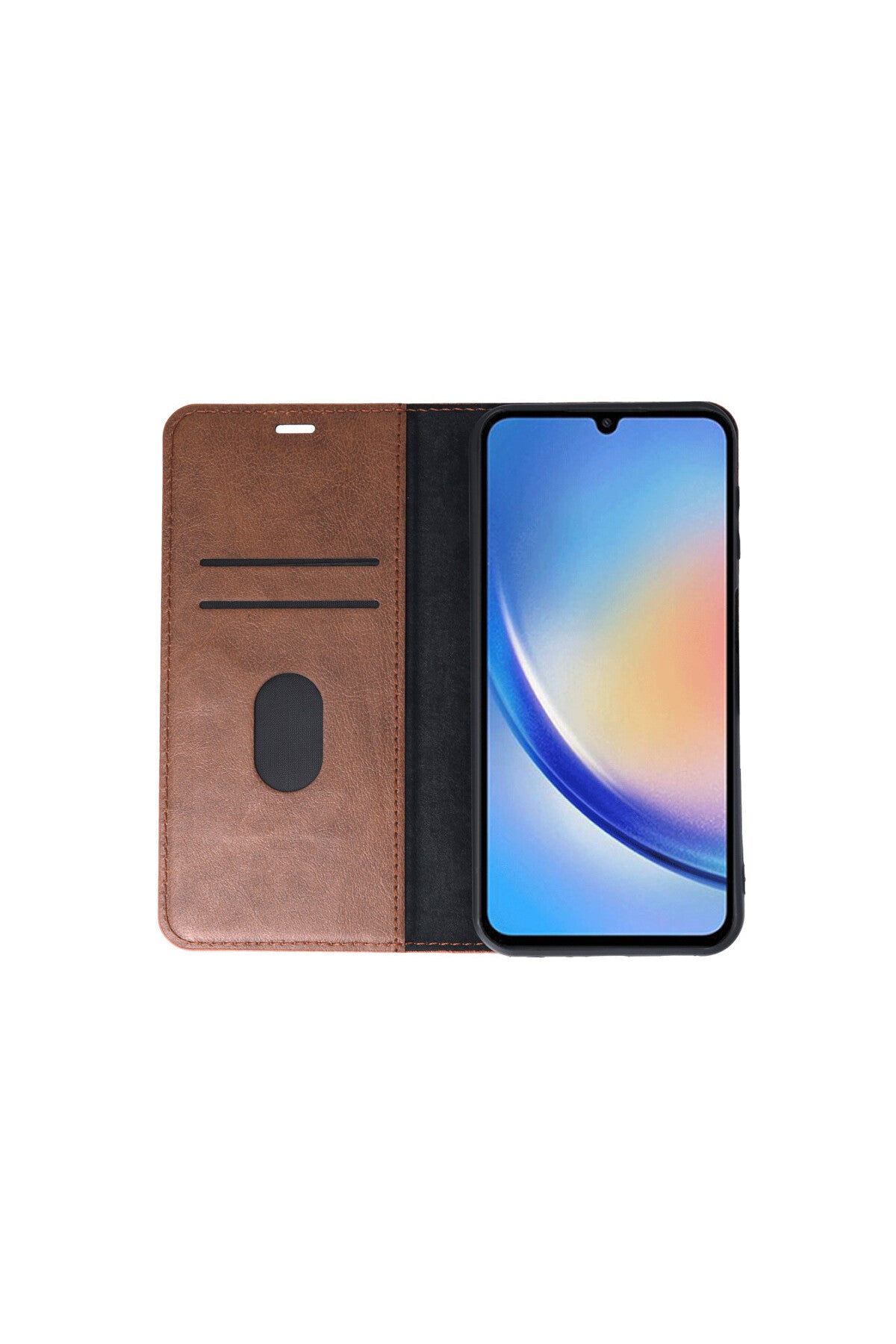 Samsung Galaxy A24 4G Uyumlu Kılıf Trend S Plus Kapaklı Kılıf - Taba