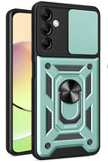 Samsung Galaxy S24 FE Uyumlu Pars Lens Yüzüklü Silikon - Yeşil