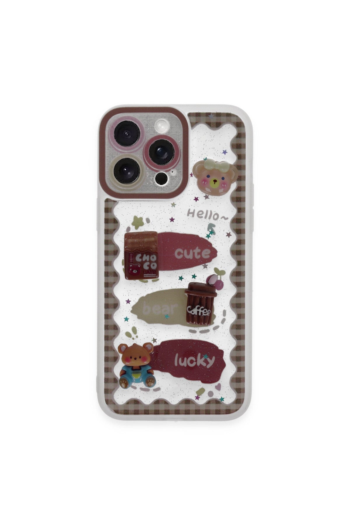Apple iPhone 14 Pro Max Uyumlu Kılıf Sweet Desenli Silikon Kapak - Şeffaf
