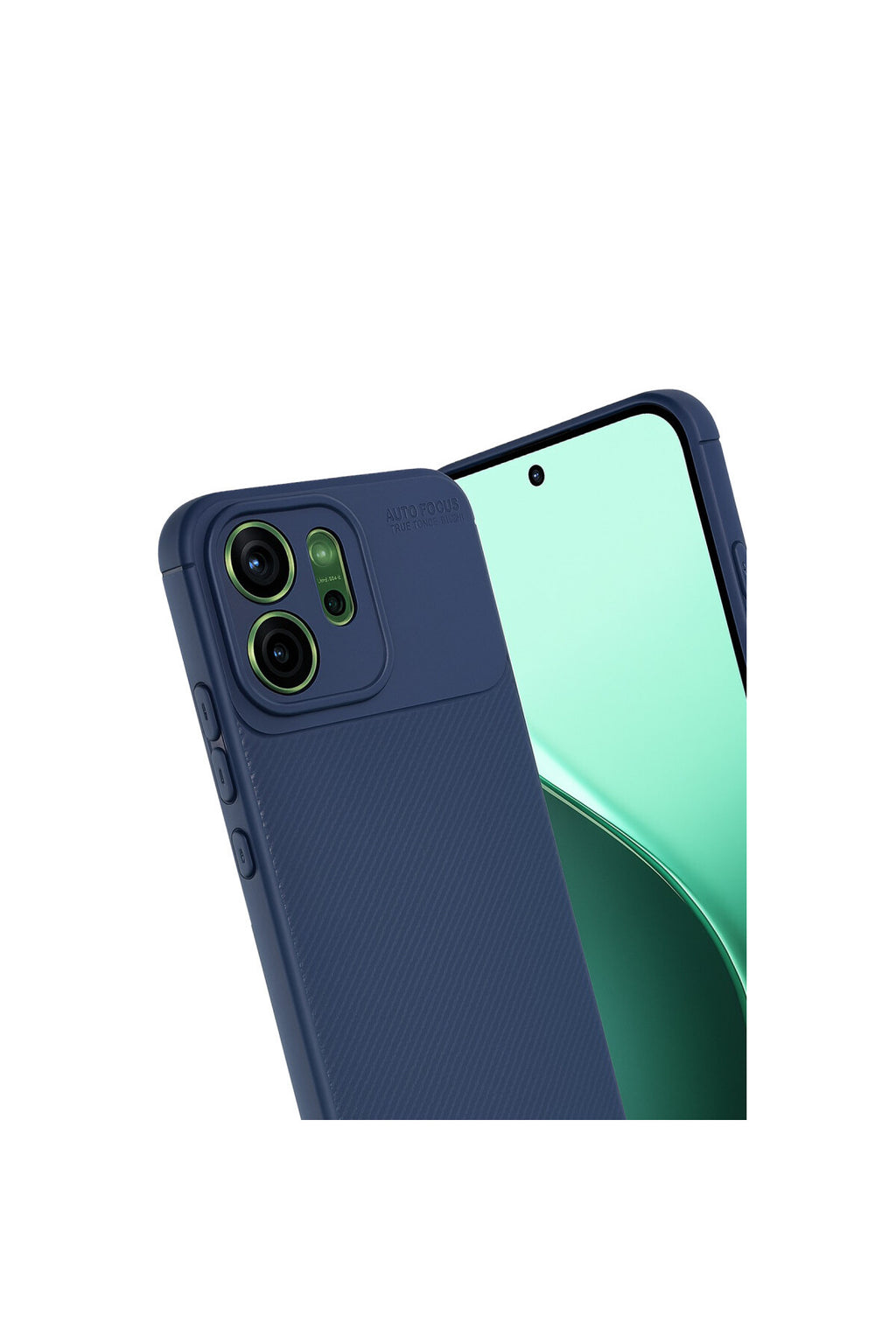 Oppo Reno 14F Uyumlu Auto Focus Karbon Kapak - Lacivert