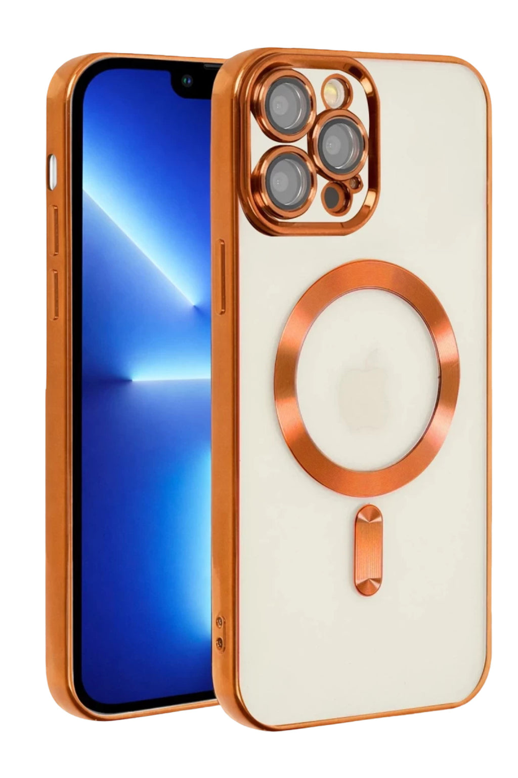 Apple iPhone 13 Pro Uyumlu Kılıf Kross Magneticsafe Kapak - Turuncu