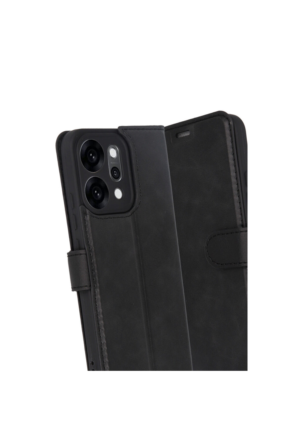 Oppo Reno 14 Uyumlu Trend S Plus Kapaklı Kılıf - Siyah