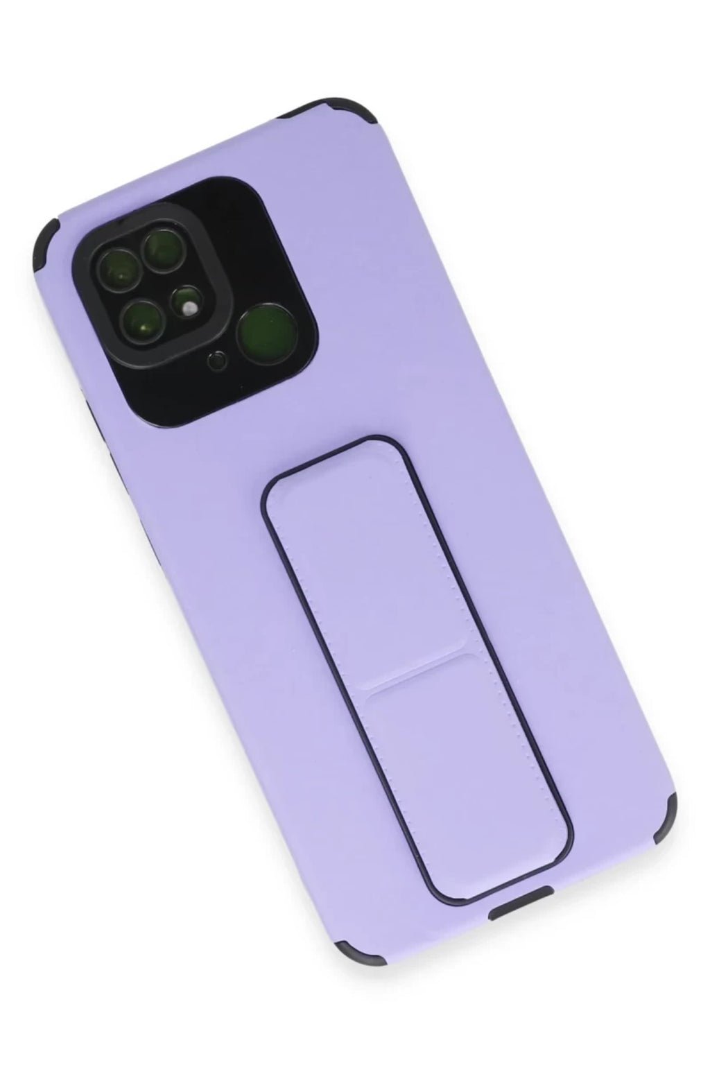 Xiaomi Redmi 10C Uyumlu Kılıf Mega Standlı Silikon - Lila
