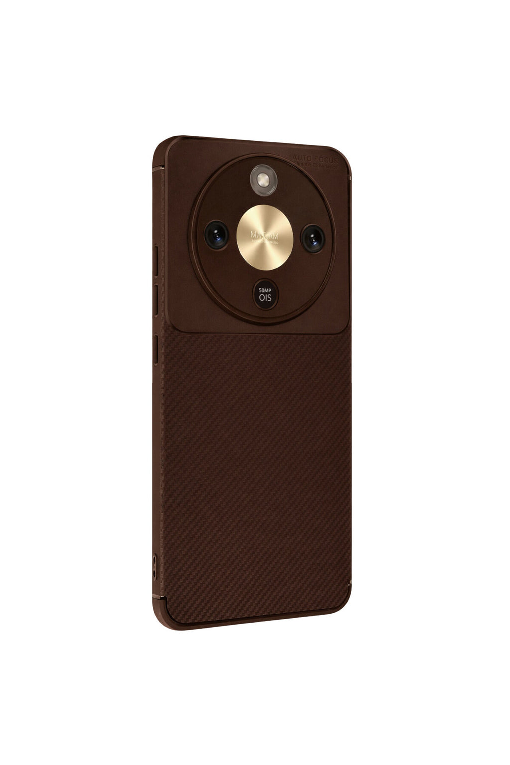 Huawei Honor Magic 8 Lite Uyumlu Auto Focus Karbon Kapak - Kahverengi