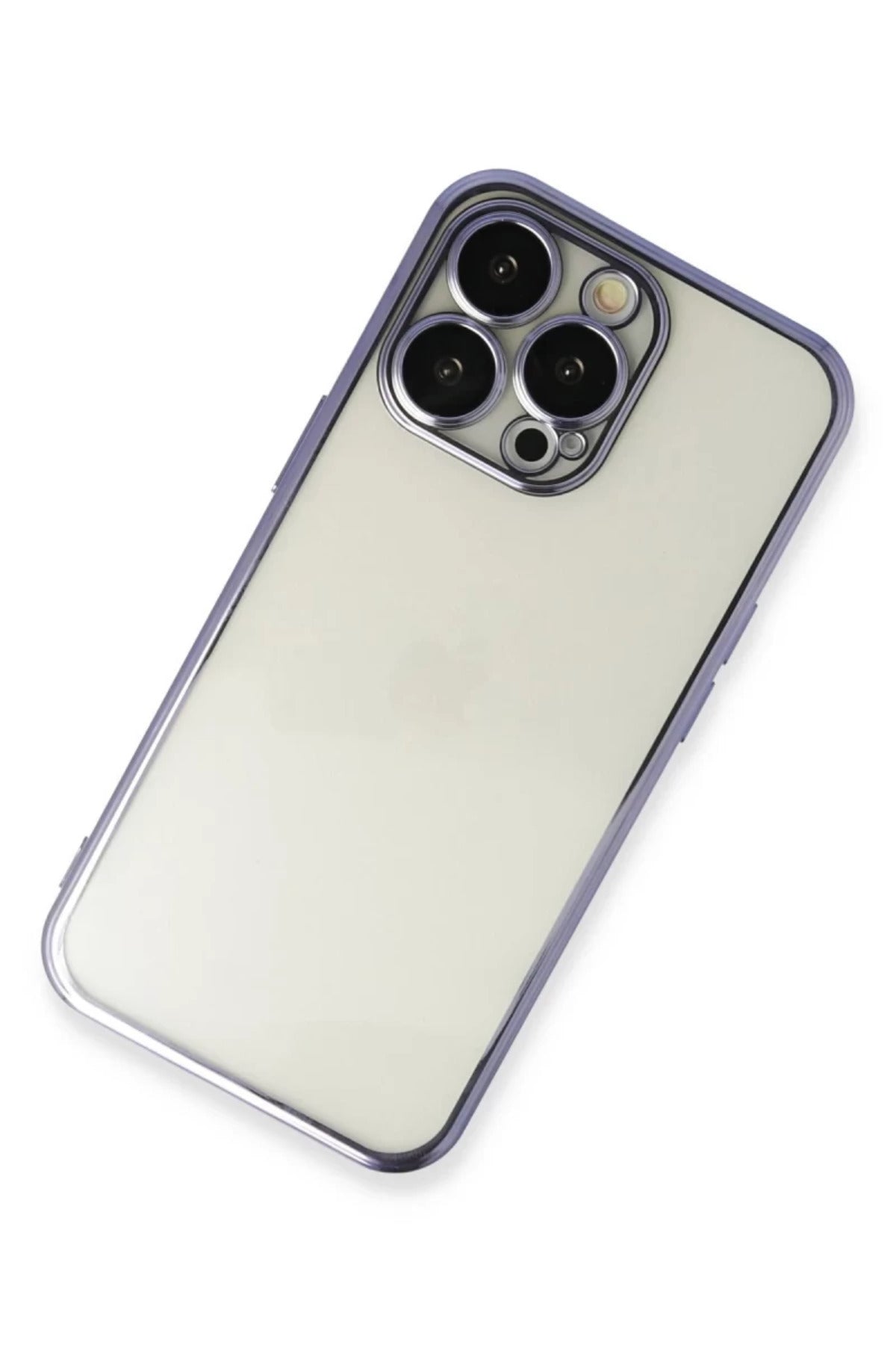 Apple iPhone 13 Pro Max Uyumlu Kılıf Lensli Silikon - Mor
