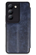 Vivo V30 Lite 4G Uyumlu Kılıf Flip Cover - Lacivert